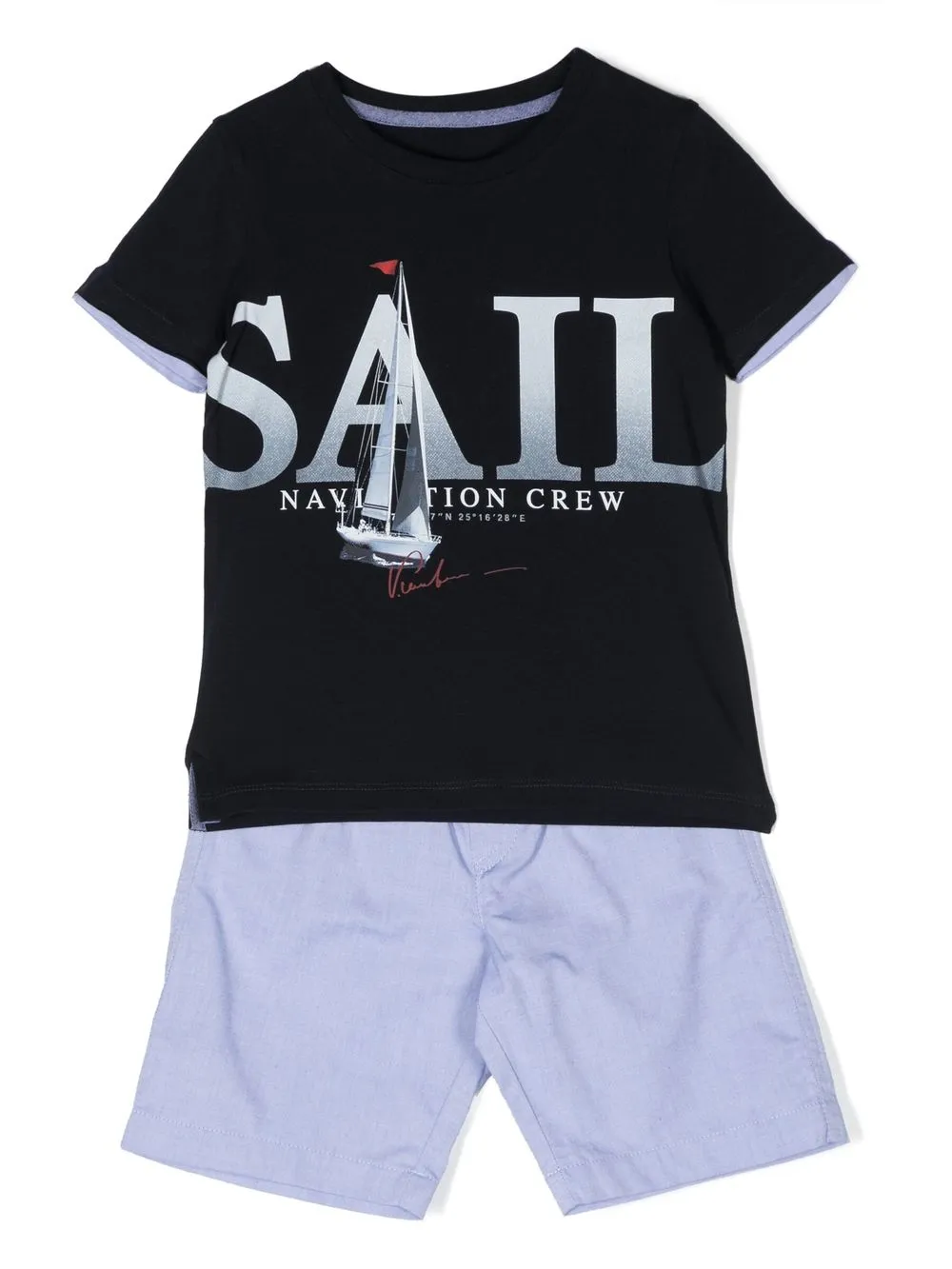 

Lapin House Sail cotton shorts set - Blue