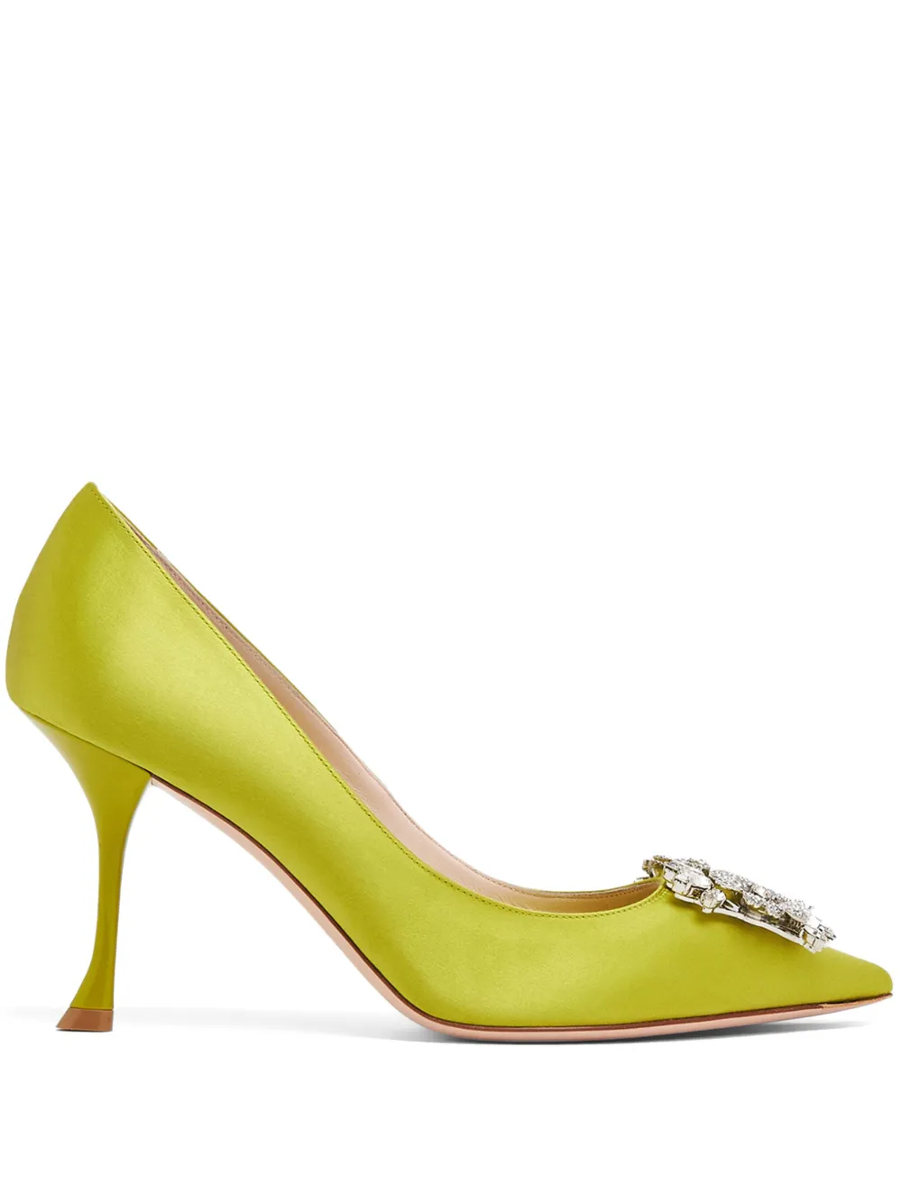 Roger Vivier escarpins en cuir à boucle ornée de cristaux | vert | Image 1