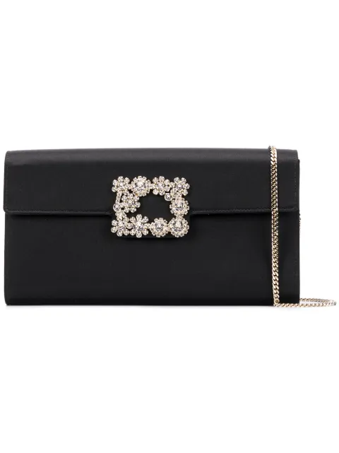 Roger Vivier bolsa de mano con motivo de flores y detalles de strass