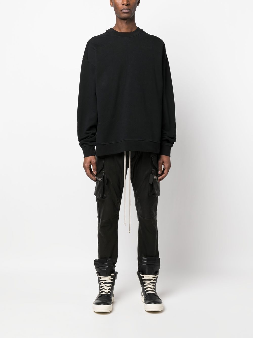 Thom Krom Sweater met cropped schouders - Zwart