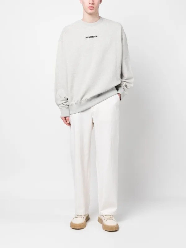 Jil Sander logo-print Cotton Sweatshirt - Farfetch