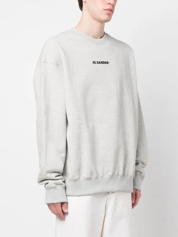 Jil Sander logo print Cotton Sweatshirt Farfetch