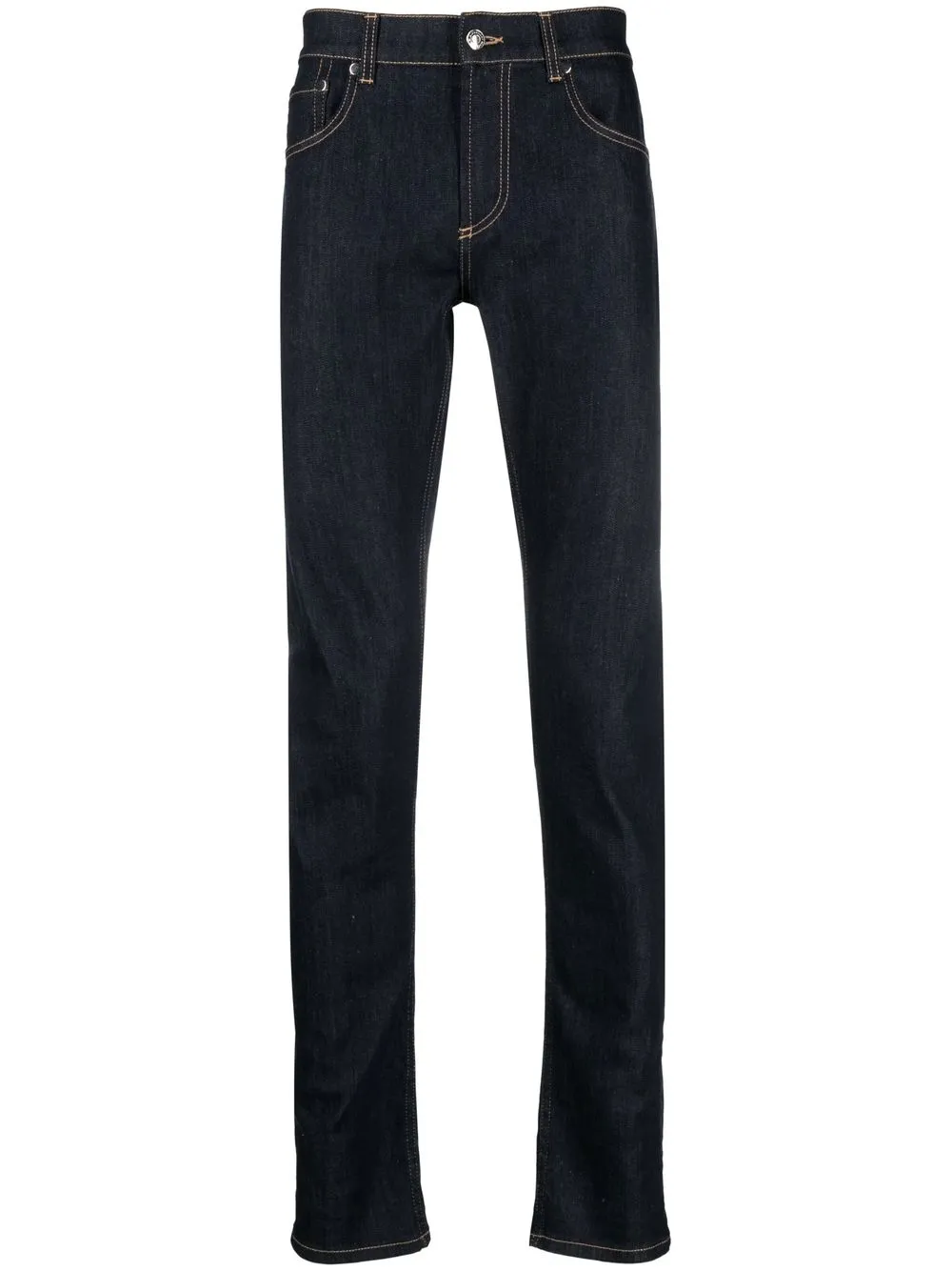 

Alexander McQueen straight-leg stretch-cotton jeans - Blue