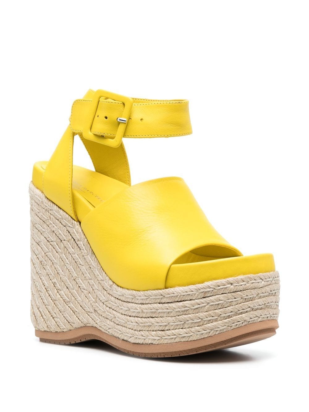 Shop Paloma Barceló Clama Jute-wedge Sandals In Gelb