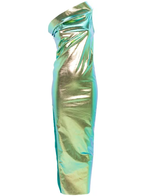 Rick Owens Athena iridescent-effect one-shoulder gown