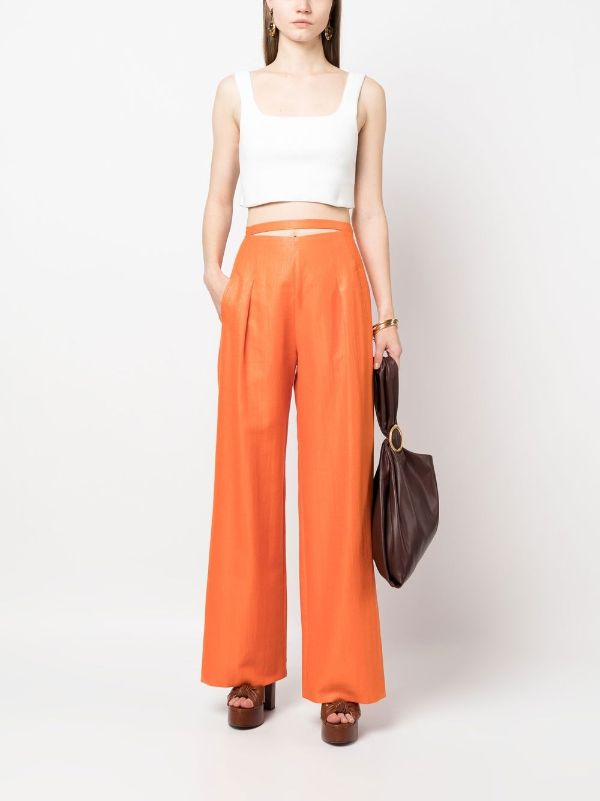 Buy Kate Spade Black Relaxed Fit Cuffed Pleated Trousers for Women Online   Tata CLiQ Luxury