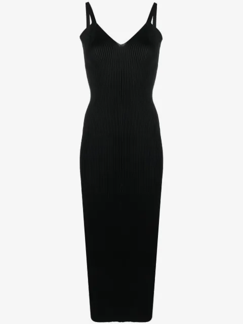OUR LEGACY V-neck ribbed-knit dress