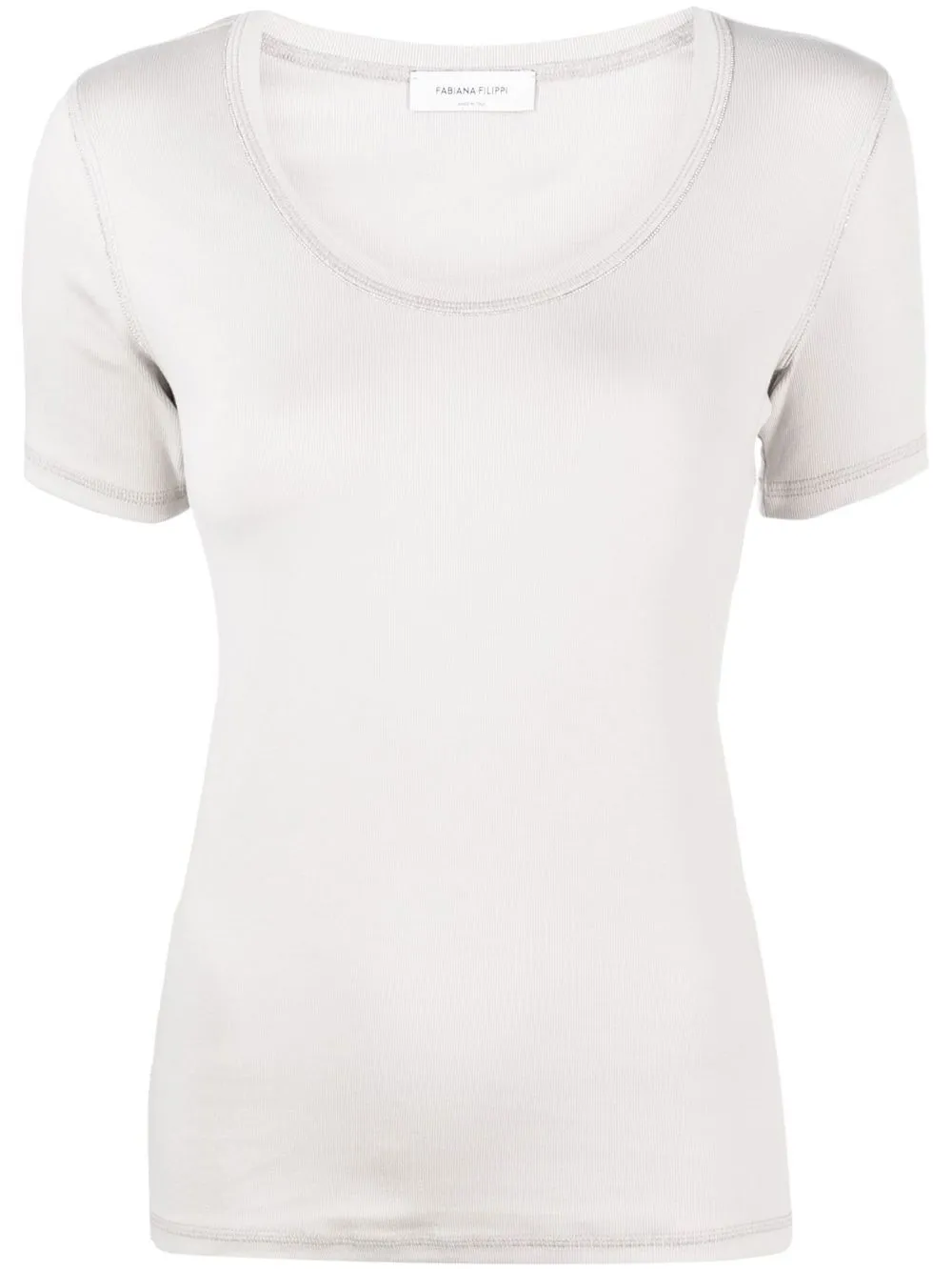 

Fabiana Filippi Monili-detail scoop-neck T-shirt - Neutro