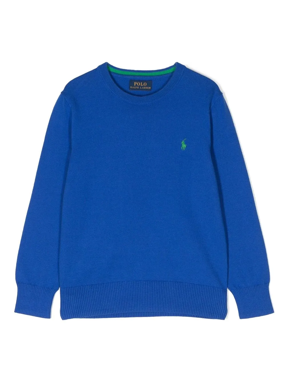 

Ralph Lauren Kids logo-embroidered crew-neck jumper - Blue