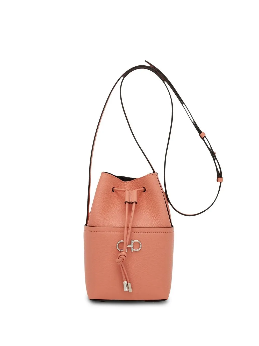 Ferragamo Gancini-plaque Leather Satchel Bag In Rosa