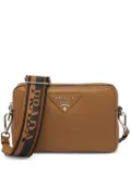 Prada triangle-logo-plaque crossbody/shoulder bag - Brown