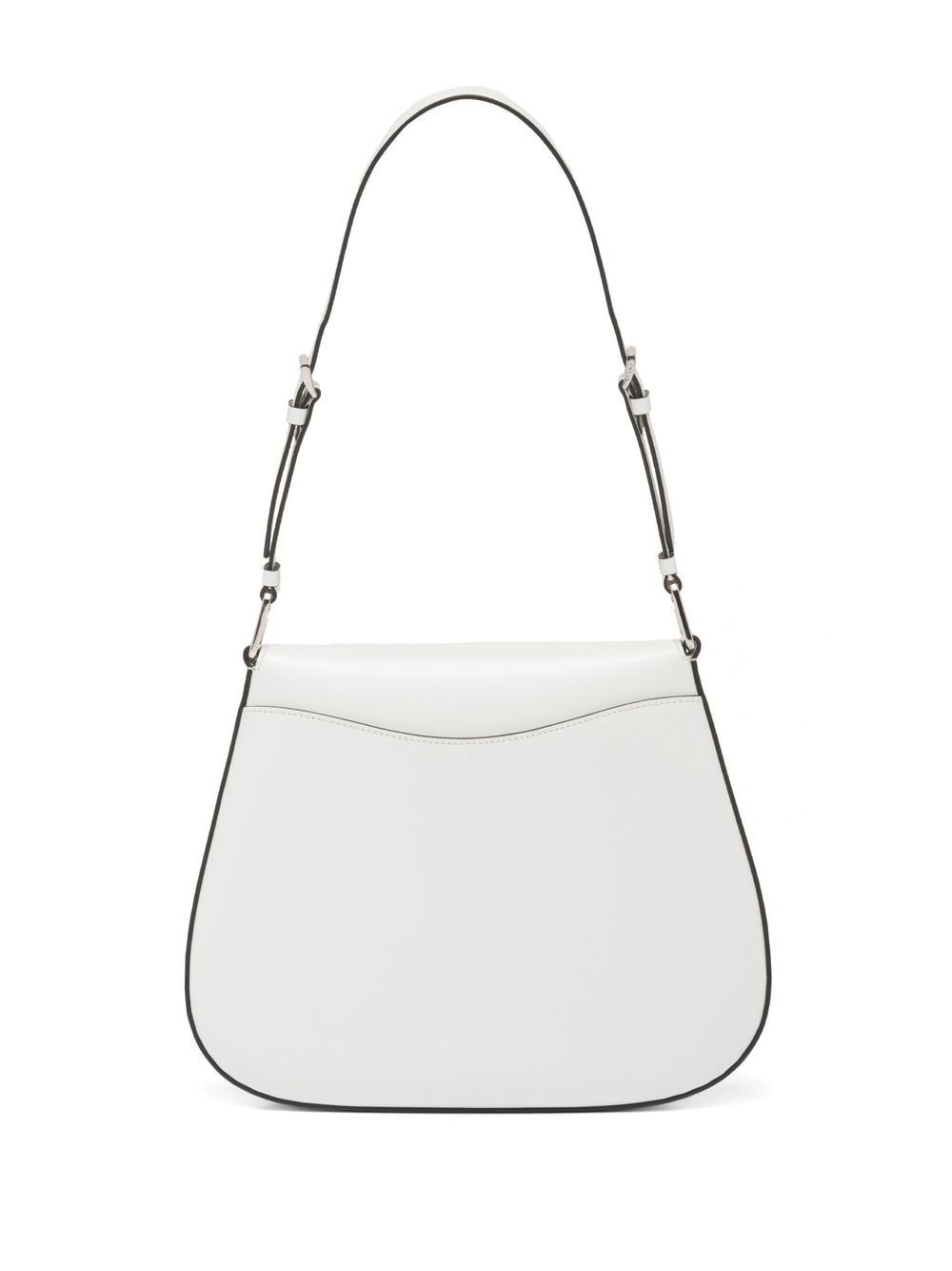 Shop Prada Cleo Leather Shoulder Bag In White