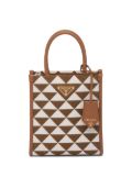 Prada Symbole embroidered mini bag - Brown