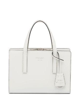 Prada Medium Re-Edition 1995 Leather Tote Bag White