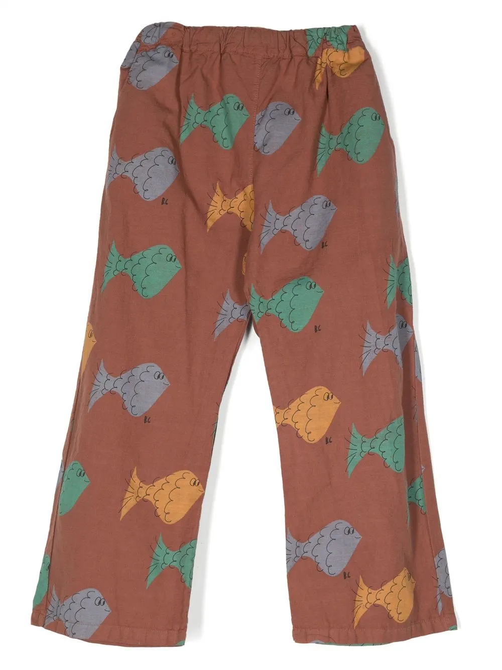 

Bobo Choses all-over fish-print trousers - Brown
