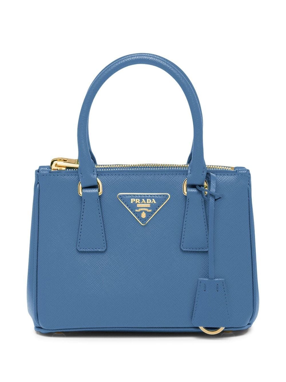 Shop Prada Galleria Leather Mini Bag In Blue