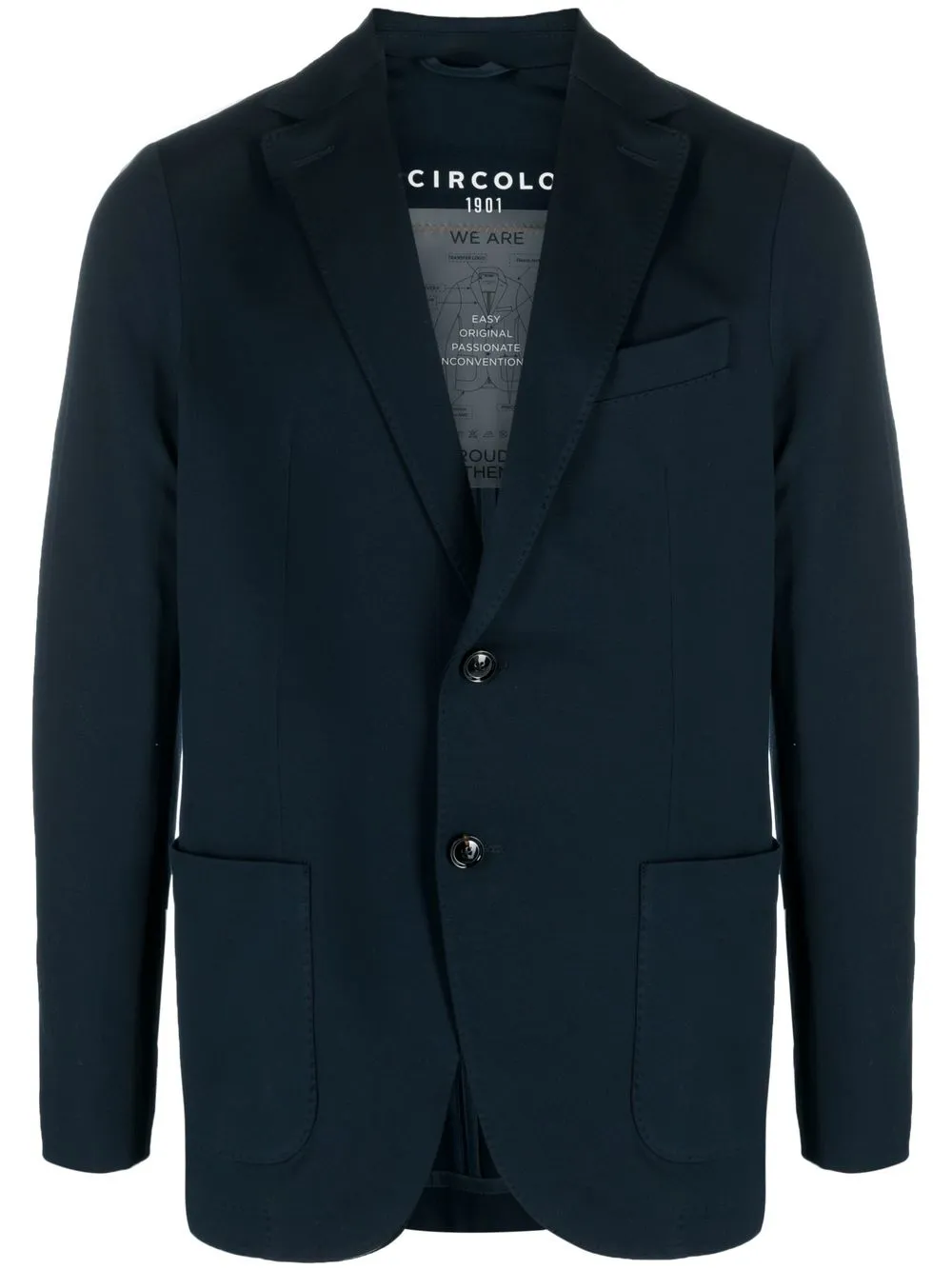 

Circolo 1901 stretch-cotton single-breasted blazer - Blue