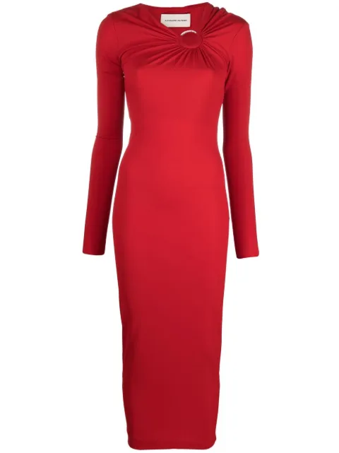 Alexandre Vauthier vestido midi con aberturas