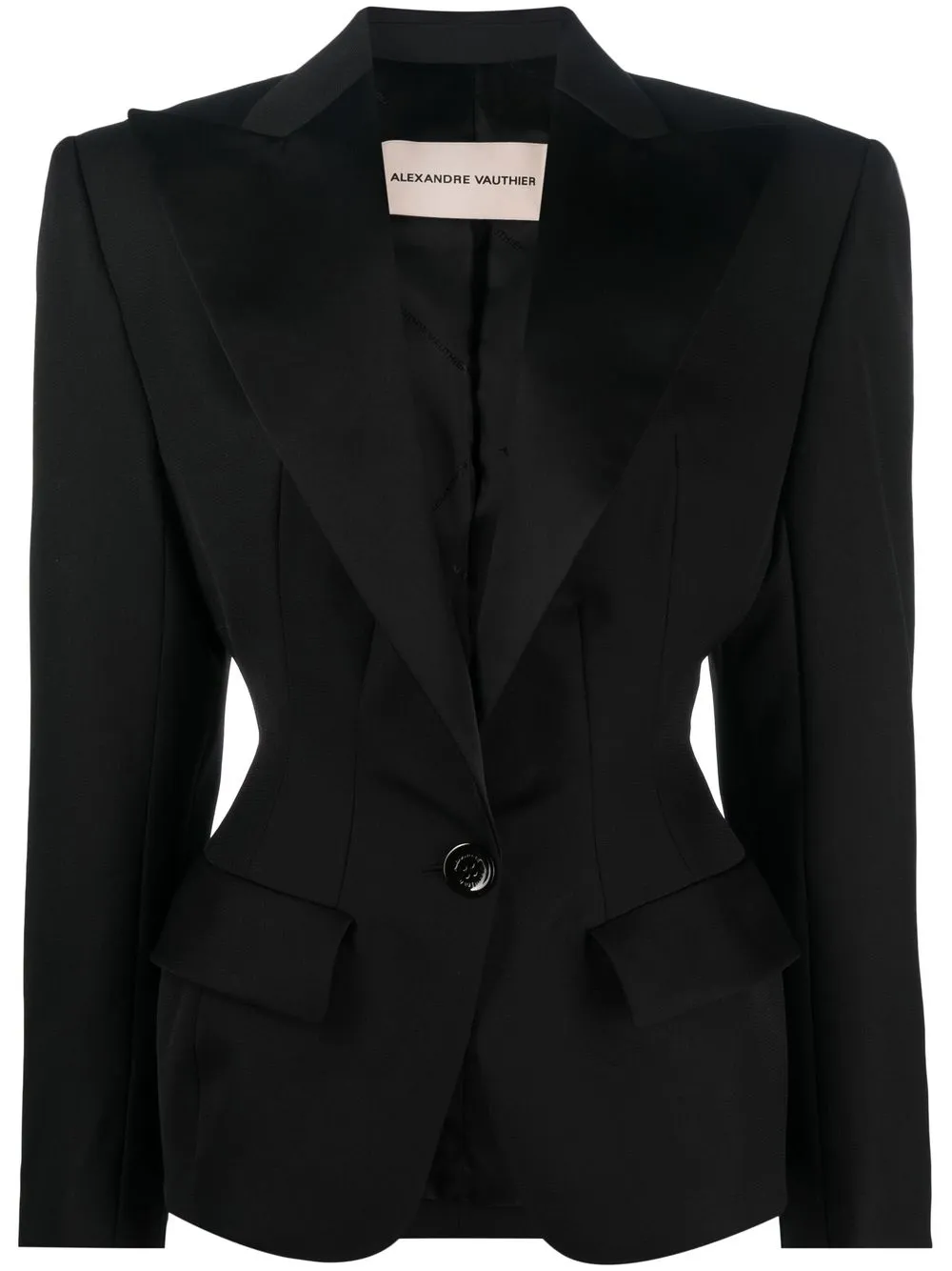 

Alexandre Vauthier blazer con botones y solapas de pico - Negro