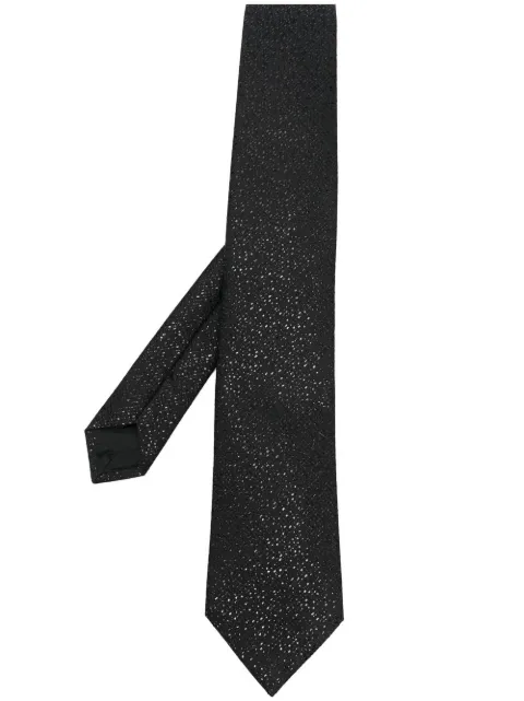 Emporio Armani corbata de seda con extremo en punta