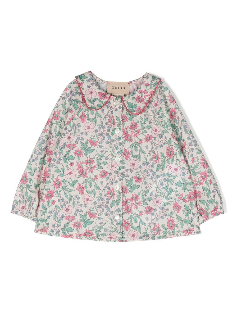 Gucci Kids floral-print shirt - Pink