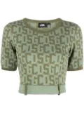 GCDS Matilda monogram cropped top - Green