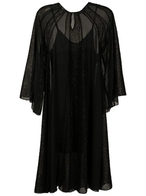 Olympiah wide-sleeved fringe-detail dress
