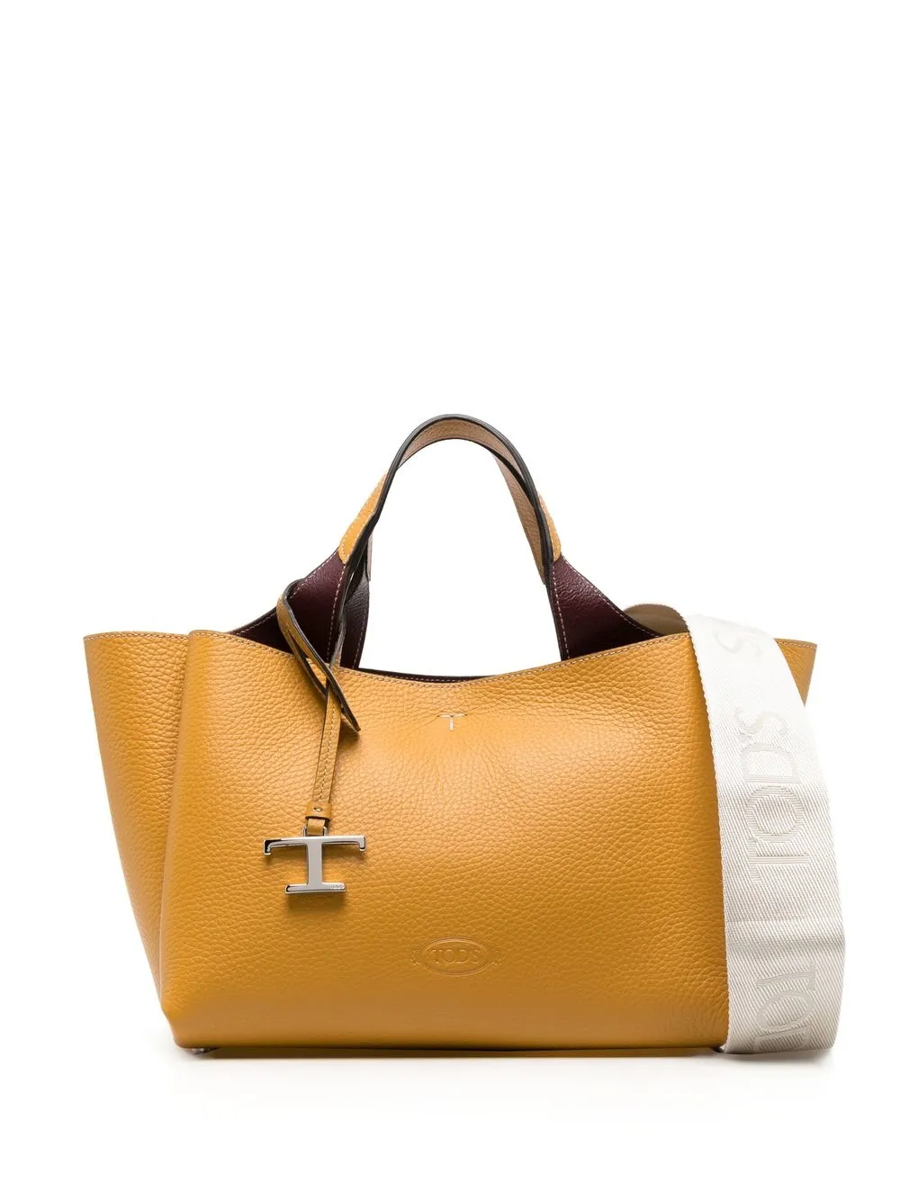 

Tod's tote con dije del logo - Amarillo