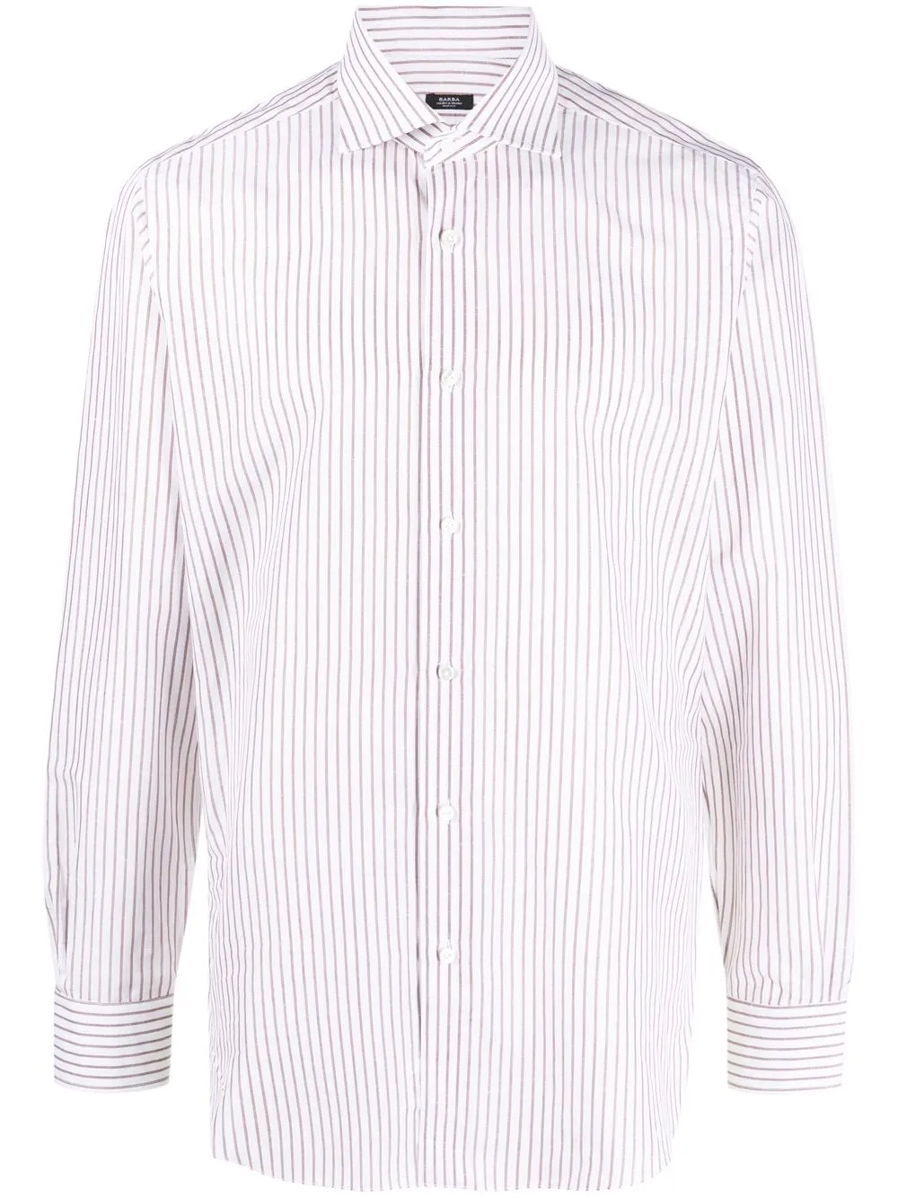 

Barba vertical striped cotton shirt - White