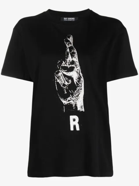 Raf Simons تيشيرت قطن بطبعة جرافيك