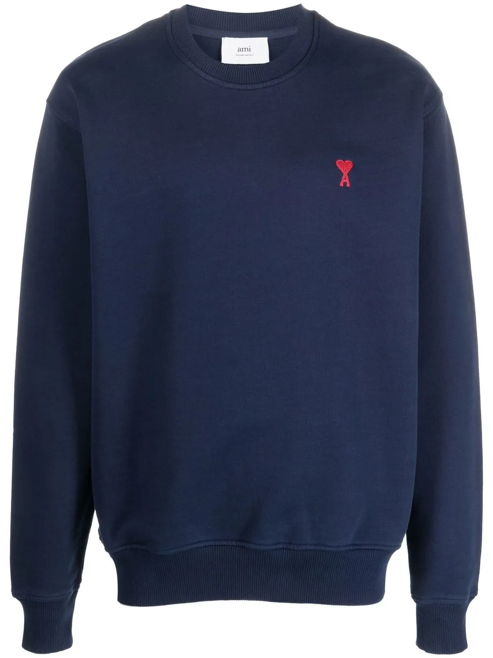 

AMI Paris organic-cotton logo sweatshirt - Blue
