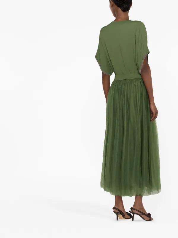 ワンピース FABIANA FILIPPI Women Mid Skirts ABD274F500 GREEN Fabiana Filippi high-waist Tulle Midi Skirt | Green | FARFETCH
