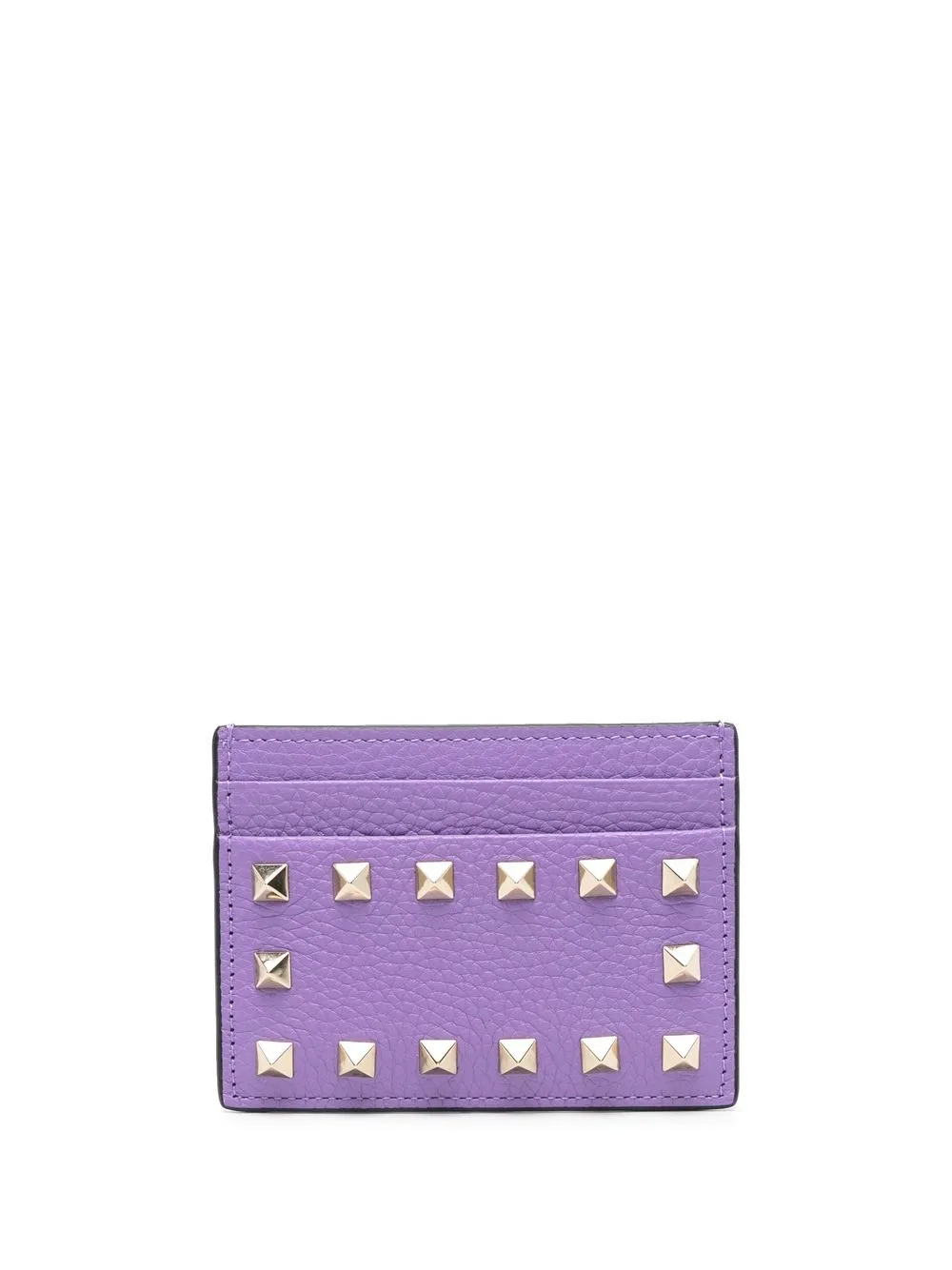 

Valentino Garavani Rockstud leather cardholder - Purple