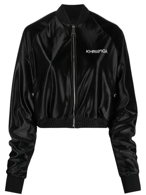 Khrisjoy chamarra bomber con logo estampado