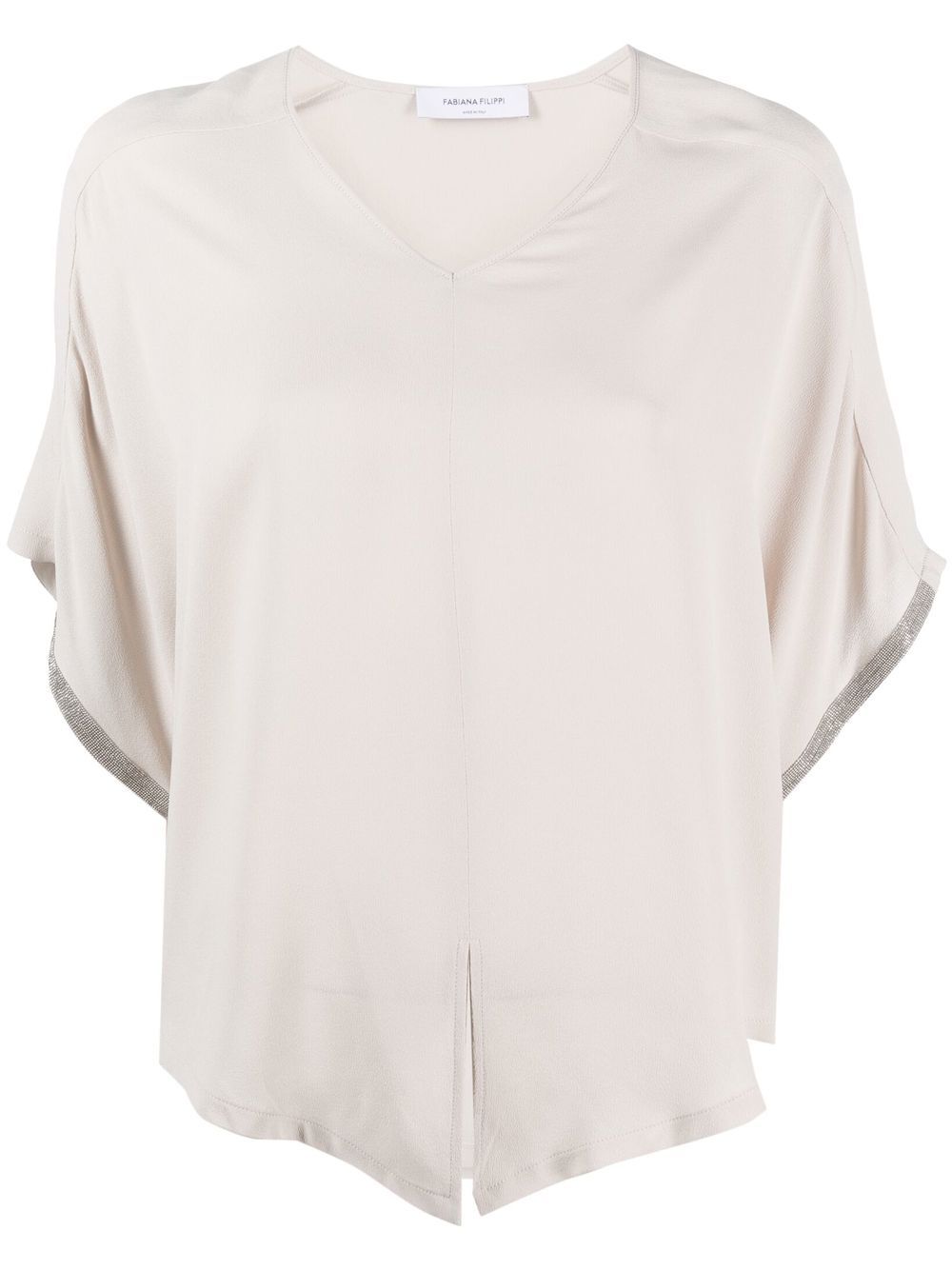 

Fabiana Filippi Monili-detail V-neck blouse - Neutrals