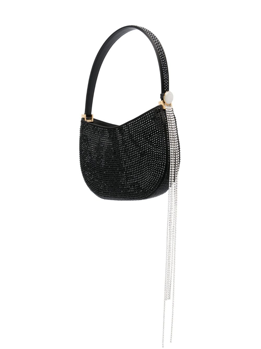 Shop Magda Butrym Vesna Embellished Shoulder Bag In Black