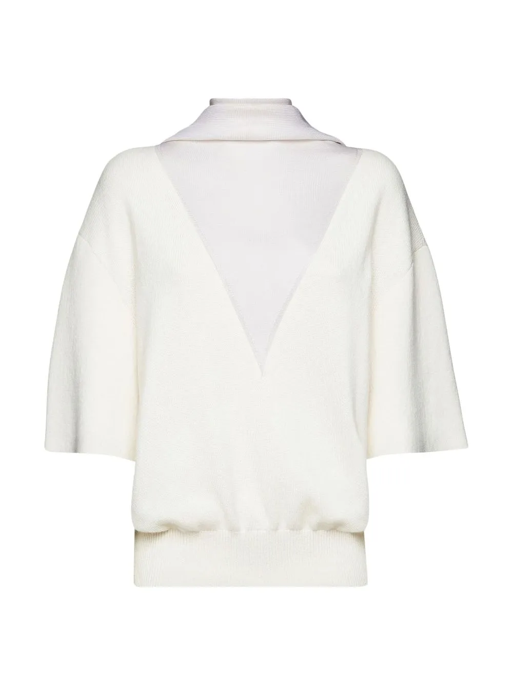 

Ferragamo blusa de manga ancha - Blanco