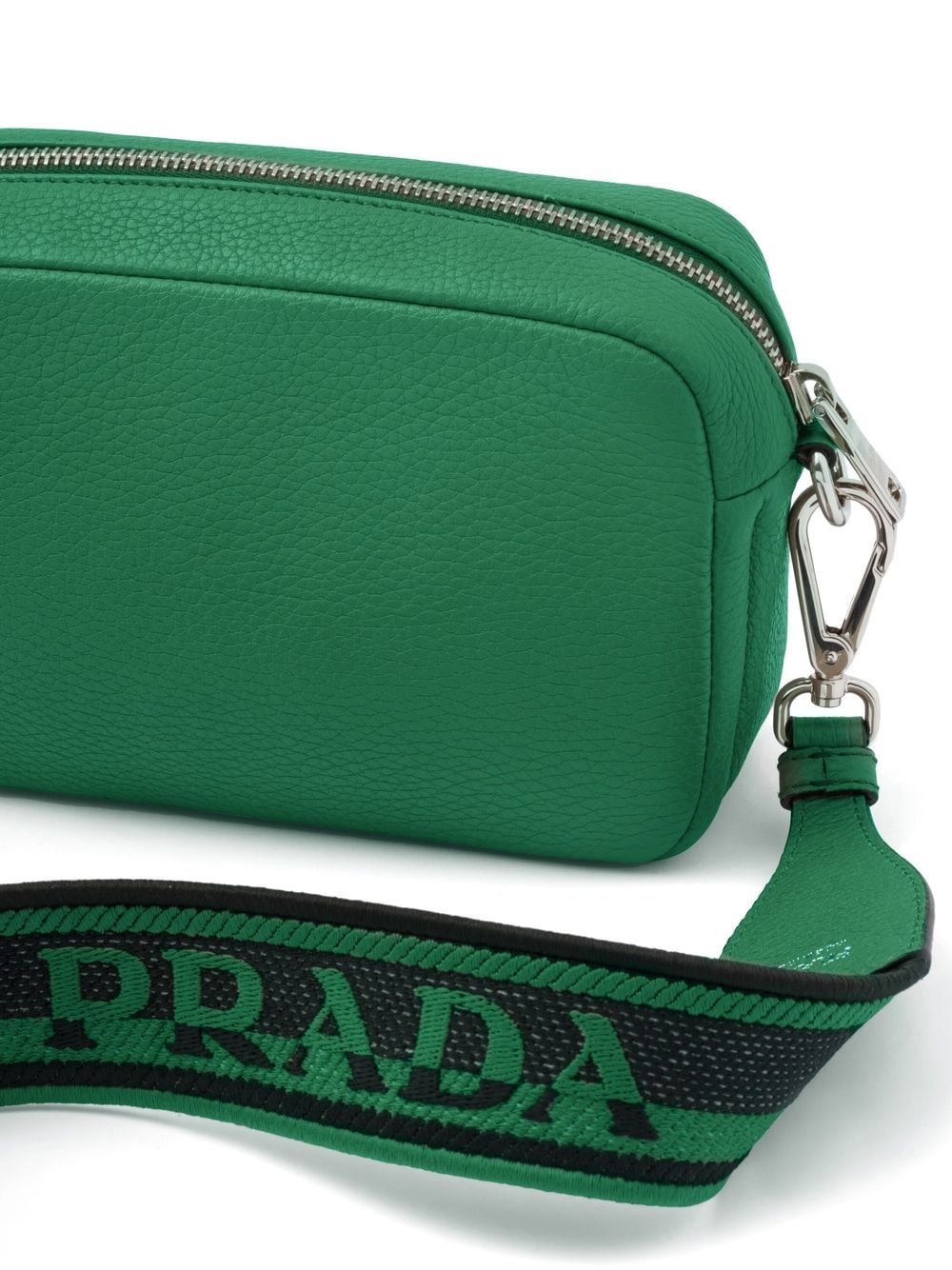 Shop Prada Small Logo-plaque Crossbody Bag In Green