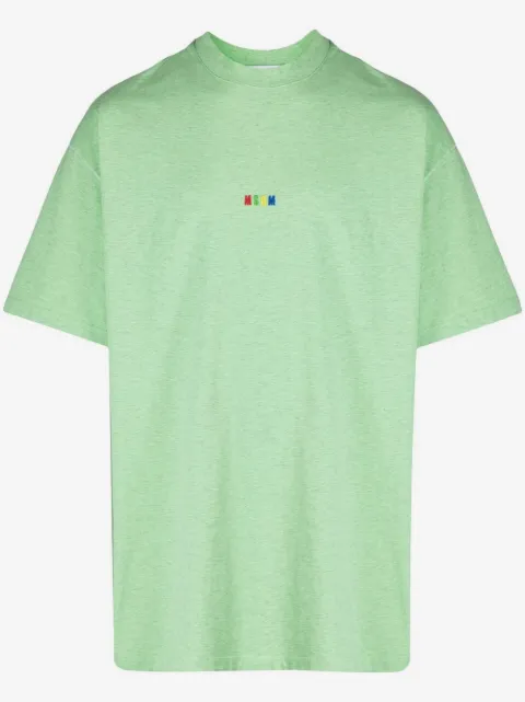 MSGM embroidered-logo cotton T-shirt