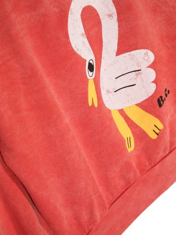 Bobo Choses graphic-print Cotton Sweatshirt | Red | FARFETCH