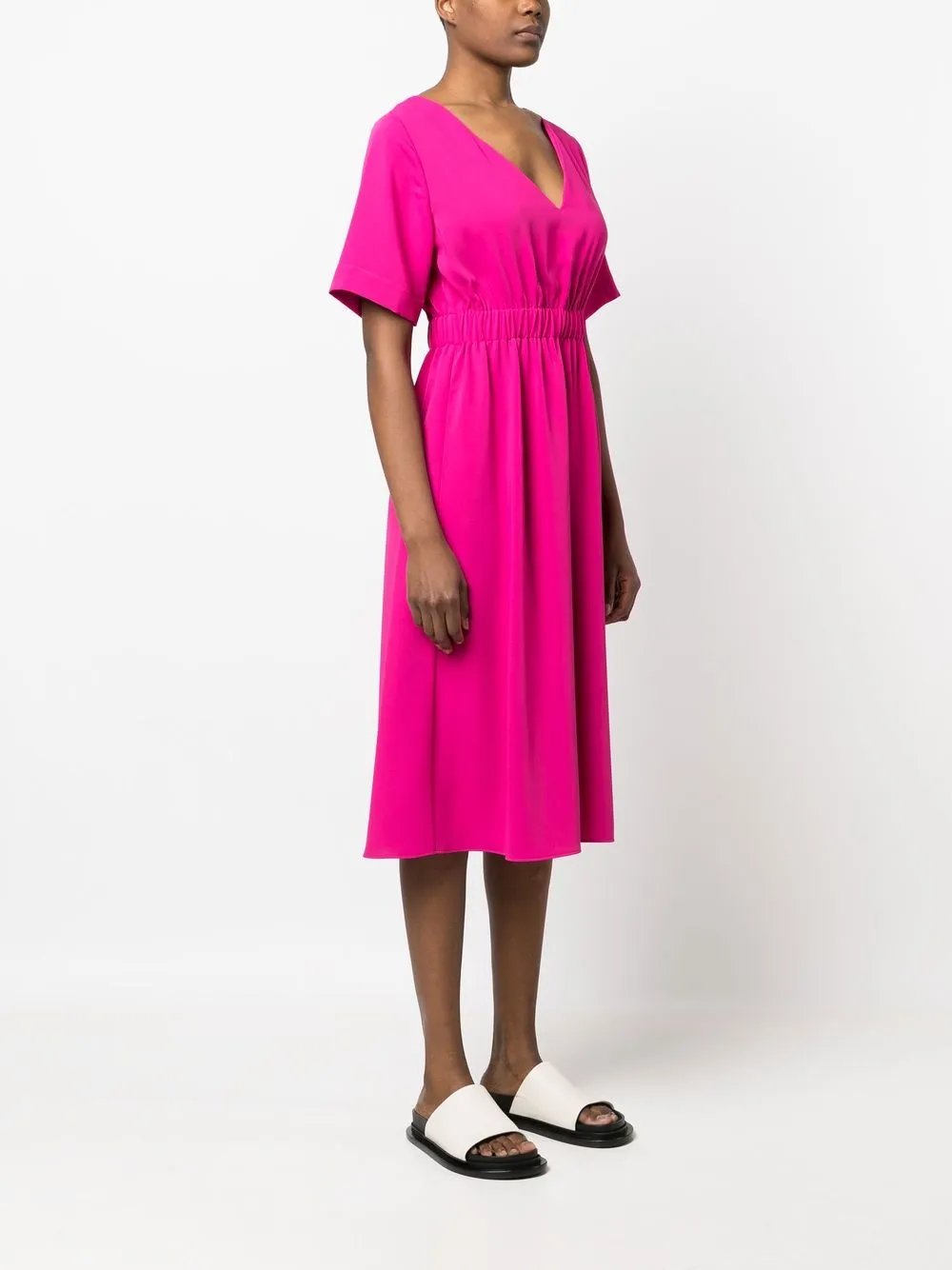 P.a.r.o.s.h Midi Dress In 粉色