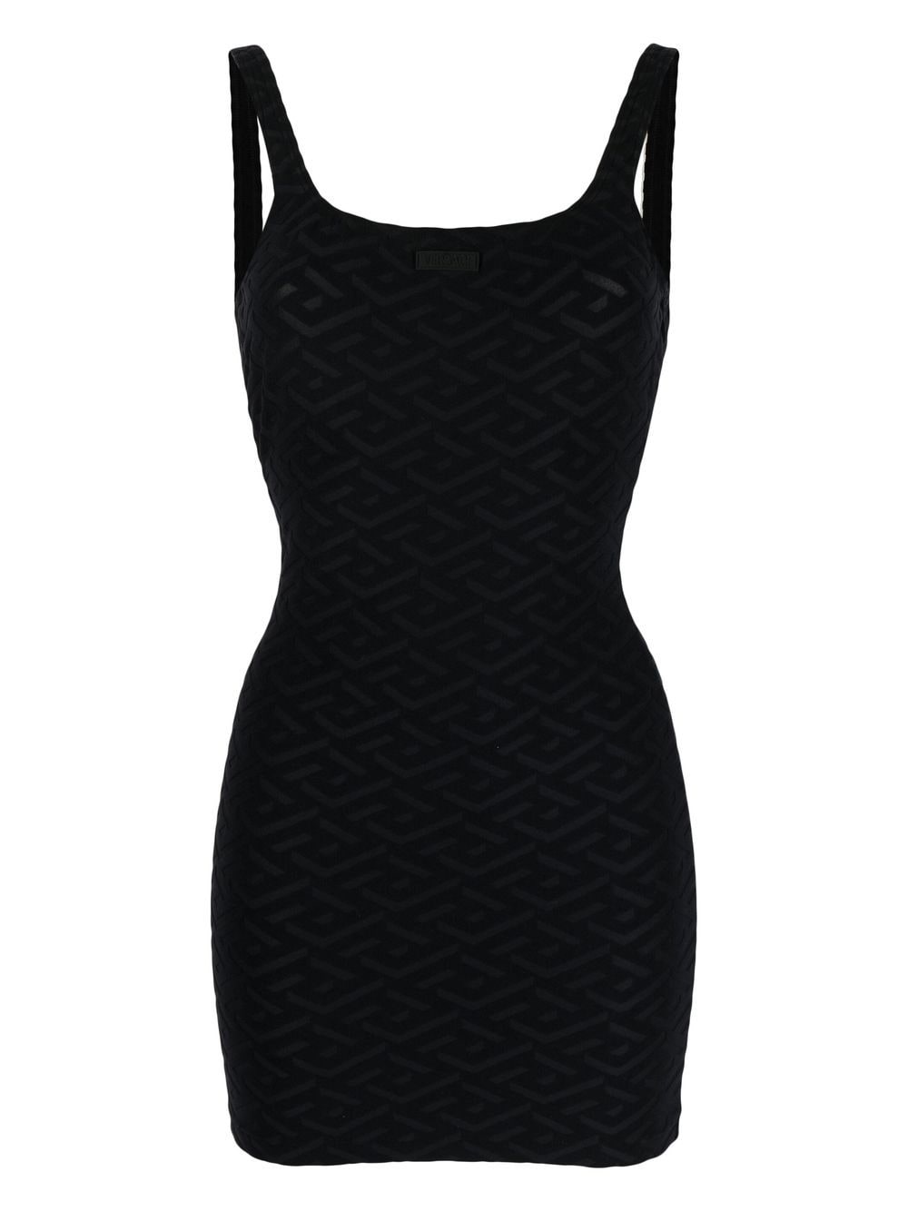 Versace logo patch sleeveless bodycon dress