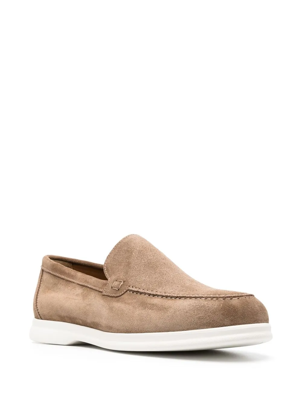 Shop Doucal's 25mm Suede Loafers In Braun