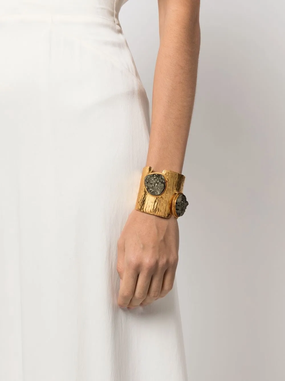 Shop Sylvia Toledano Ajourée Ii Gold-plated Cuff Bracelet