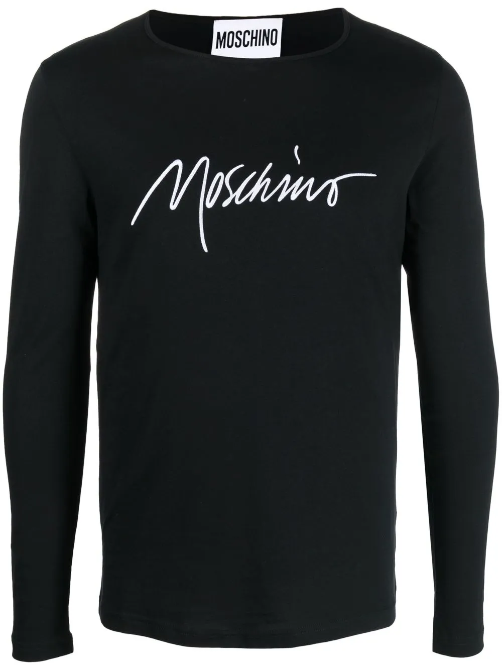 

Moschino logo-print detail T-shirt - Black