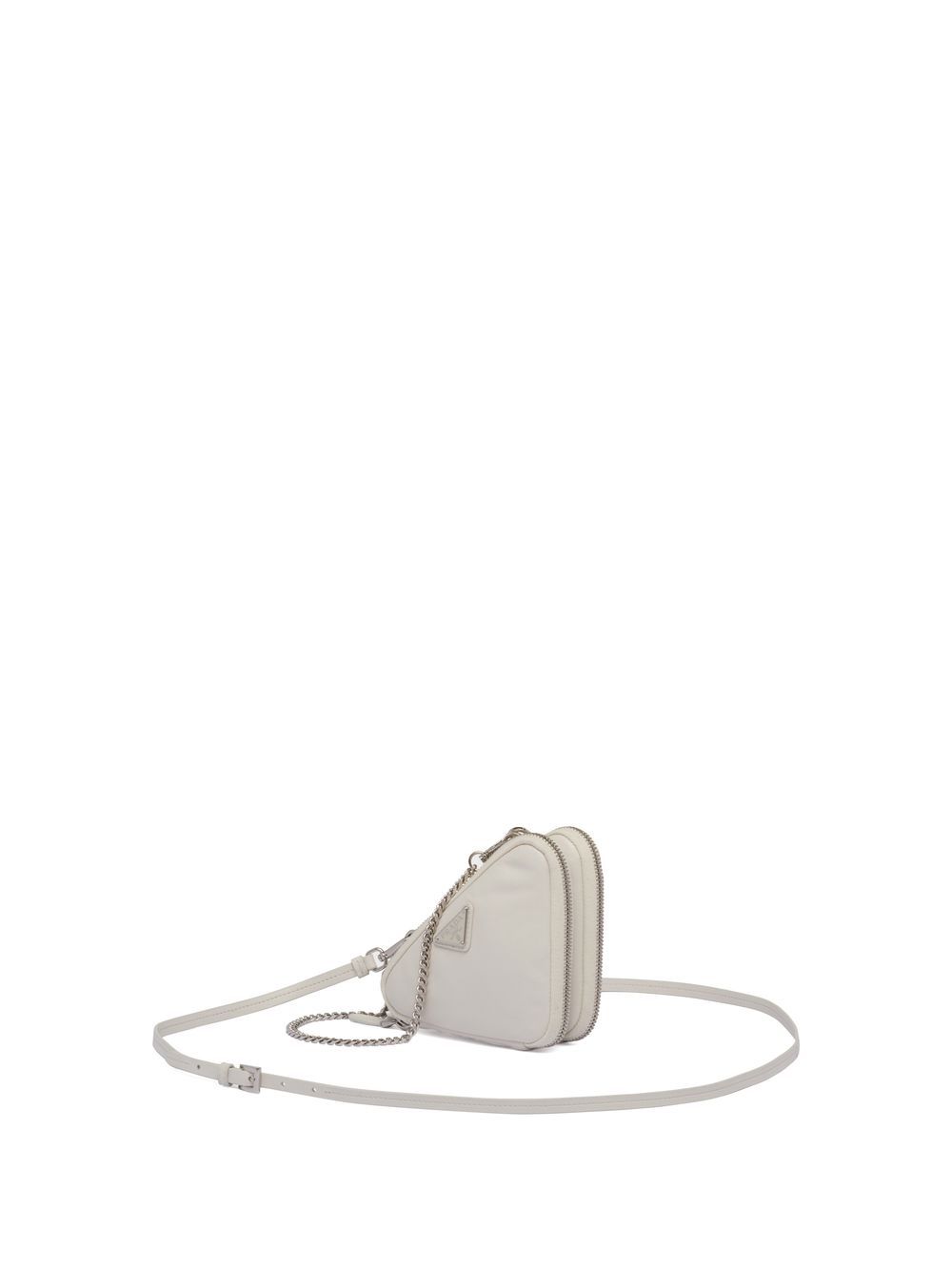 NEW MINI POUCH PRADA IN WHITE SAFFIANO LEATHER NEW WHITE LEATHER POUCH  ref.791495 - Joli Closet