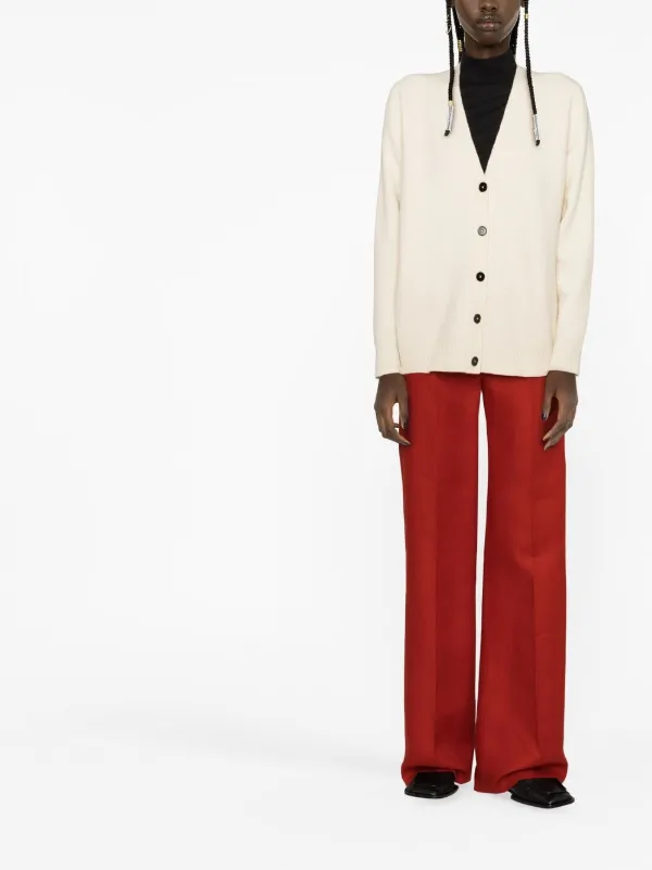 【JIL SANDER】 Modular Wool Cardigan Jil Sander V-neck Wool Cardigan | Neutrals | FARFETCH CA