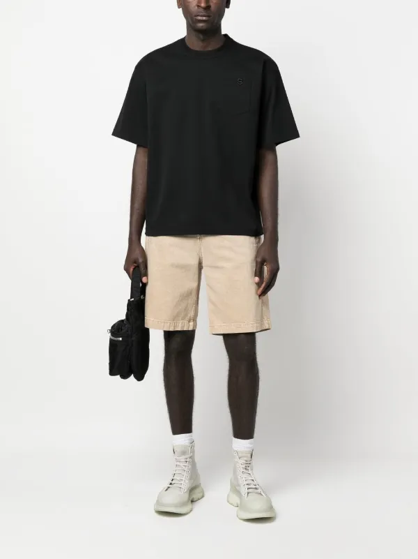【関税込み】sacai ブラック パフ Tシャツ Sacai パッチポケット Tシャツ | ブラック | FARFETCH JP
