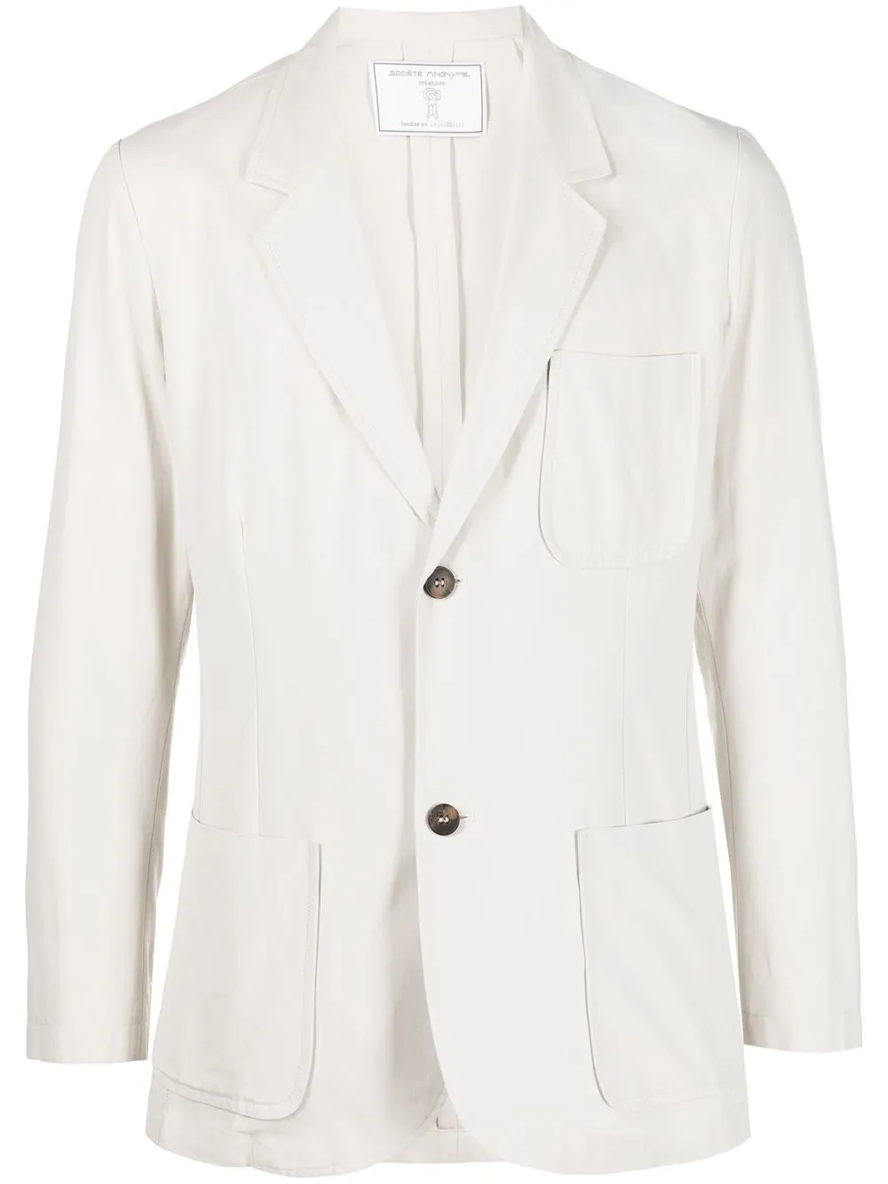 

Société Anonyme notched-lapel single-breasted blazer - White