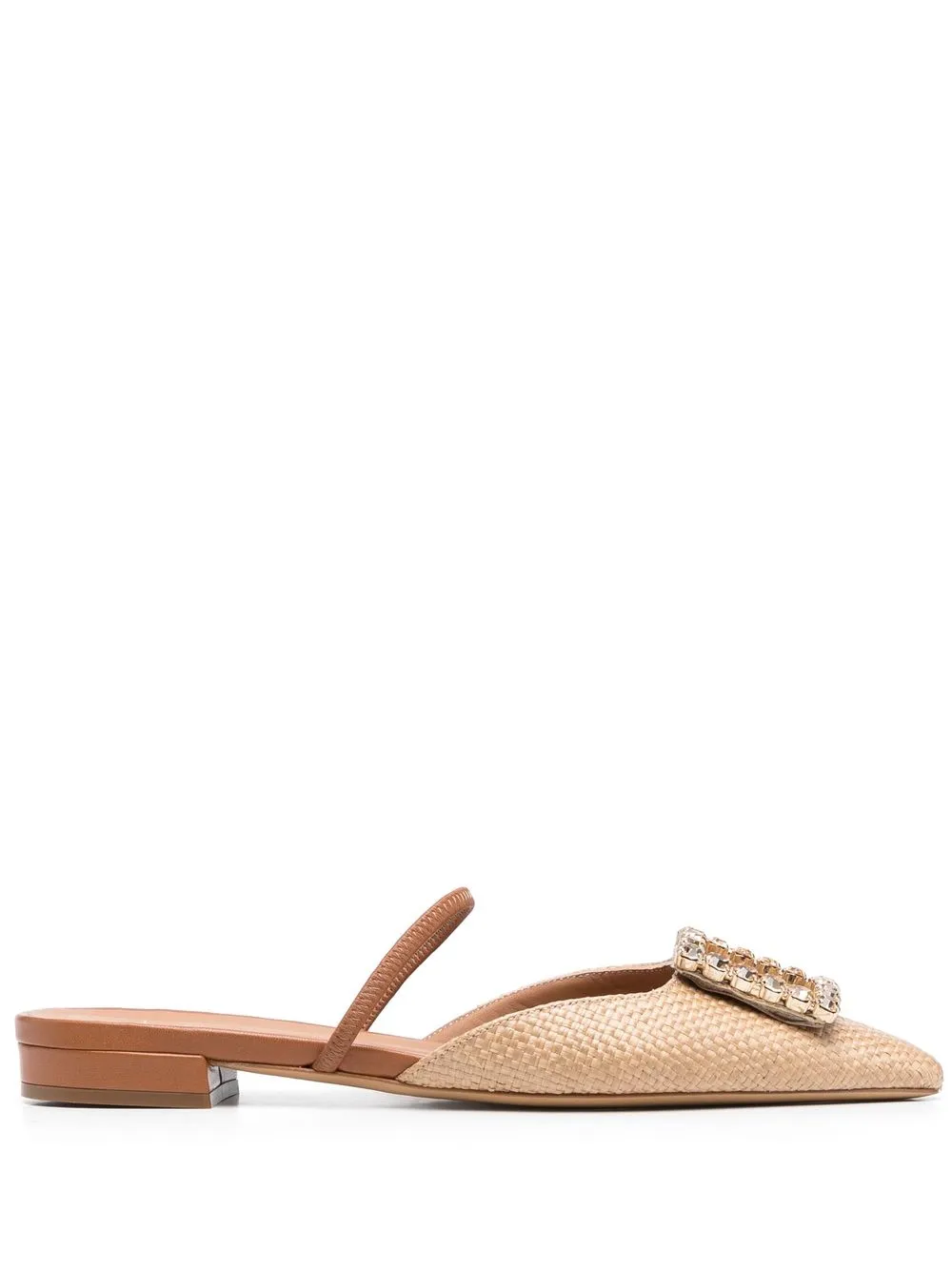 

Roberto Festa crystal-embellished flat pumps - Brown